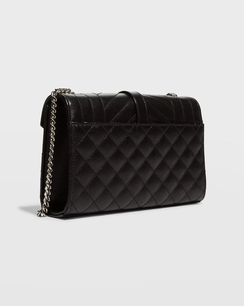 Yves Saint Laurent Envelope Triquilt Small YSL Shoulder Bag in Grained Leather 4