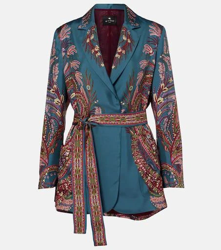 ETRO Floral printed silk blazer 1