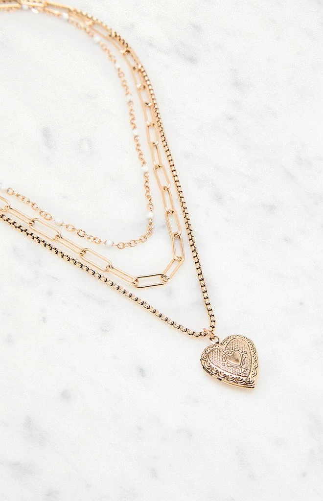 LA Hearts Olivia Heart Layered Necklace 2