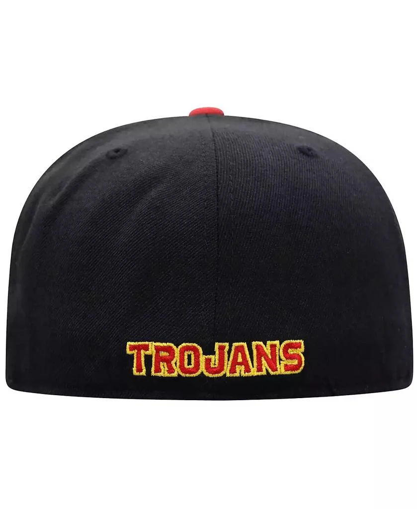 Top of the World Men's Black and Cardinal USC Trojans Team Color Two-Tone Fitted Hat 4