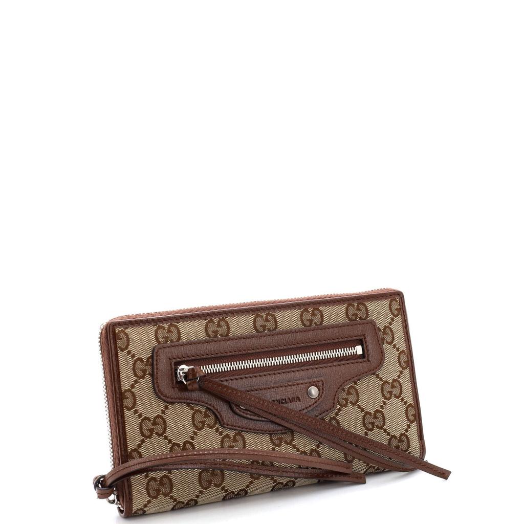 Balenciaga x Gucci The Hacker Project Neo Classic Zip Wallet GG Canvas Long