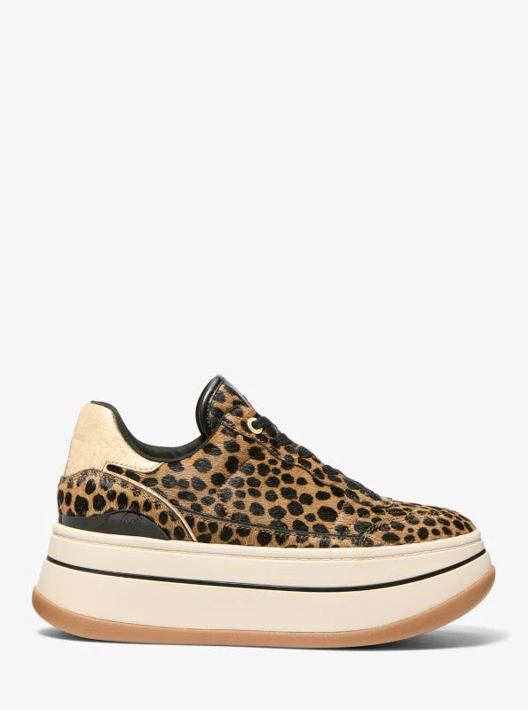 Michael Kors Hayes Cheetah Print Calf Hair Platform Sneaker 2