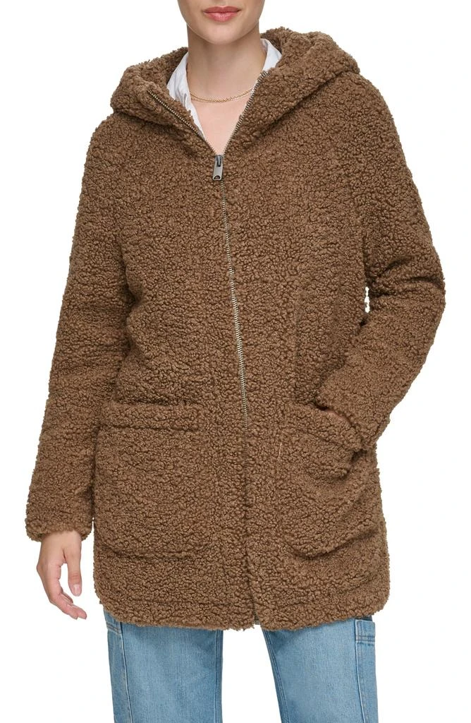 Andrew Marc Seneca Faux Shearling Hooded Jacket 1