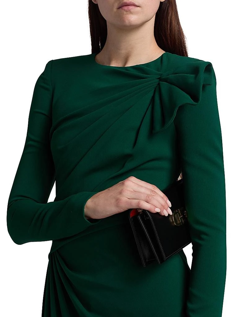 Badgley Mischka Draped Long-Sleeve Cocktail Dress - Dresses & Skirts - Free  Shipping - BeyondStyle
