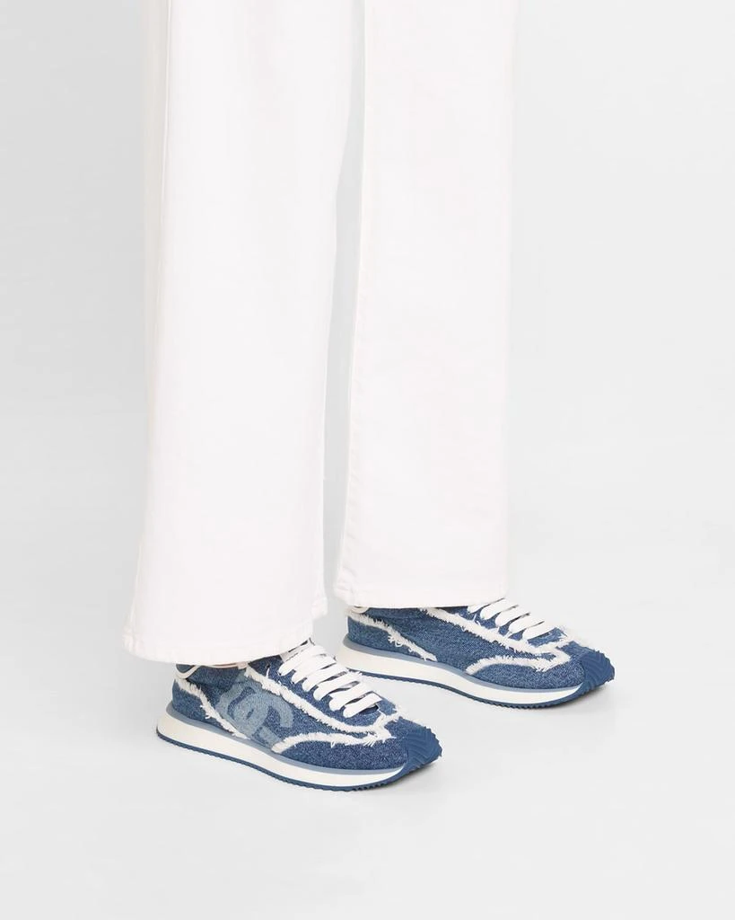 Dolce 
Gabbana Aria DG Distressed Denim Runner Sneakers 2