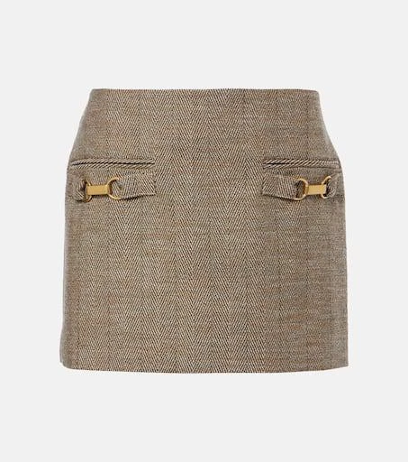 Stella McCartney Herringbone wool-blend miniskirt 1