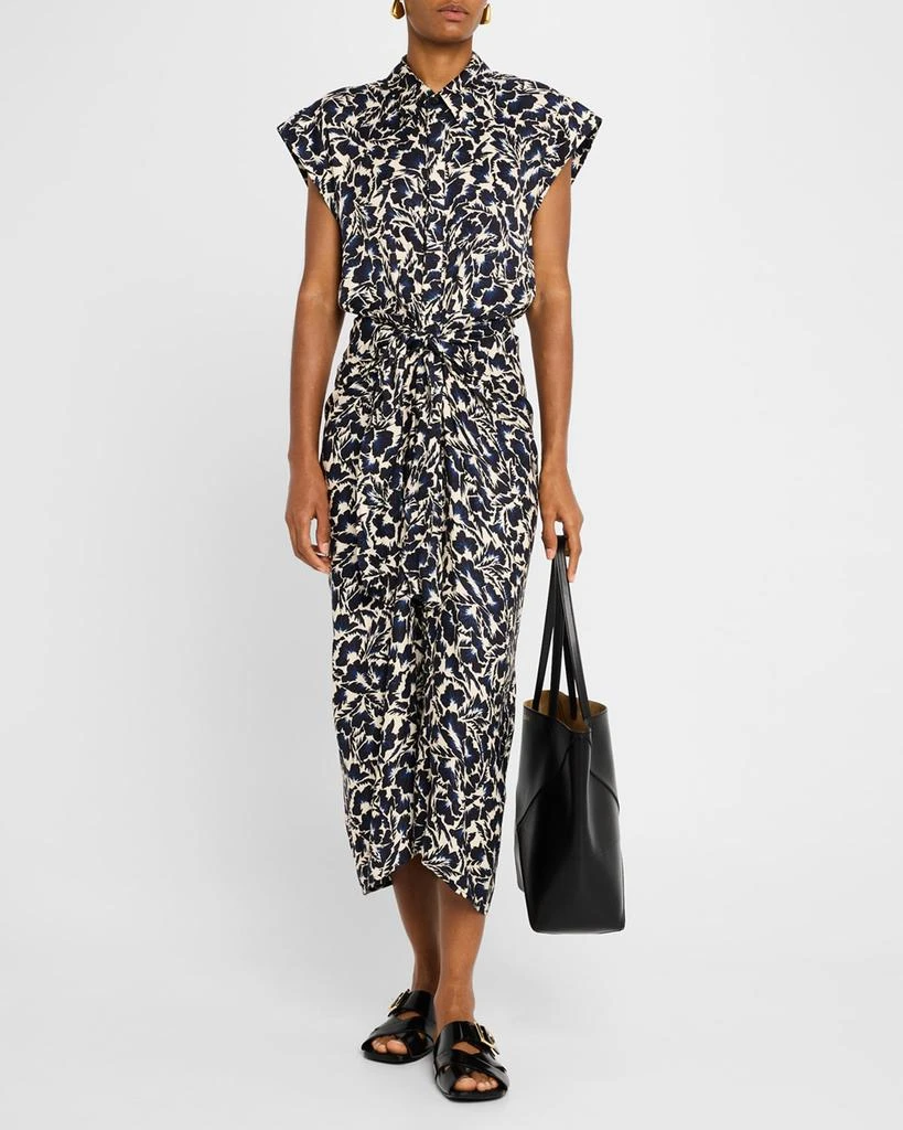 A.L.C. Emilia Draped Satin Shirtdress 2
