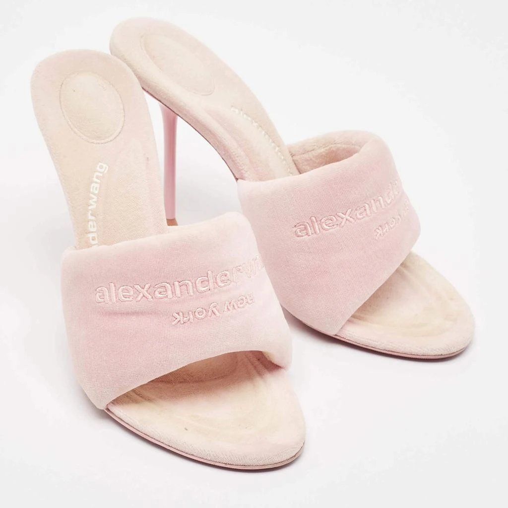 Alexander Wang Alexander Wang Pink Faux Fur Slide Sandals Size 38 4