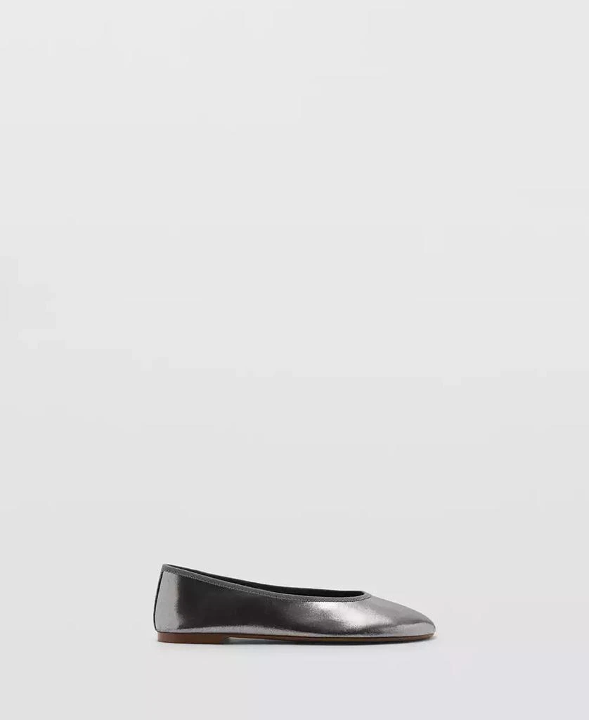 Mango Women's Metallic Ballet Flats 2