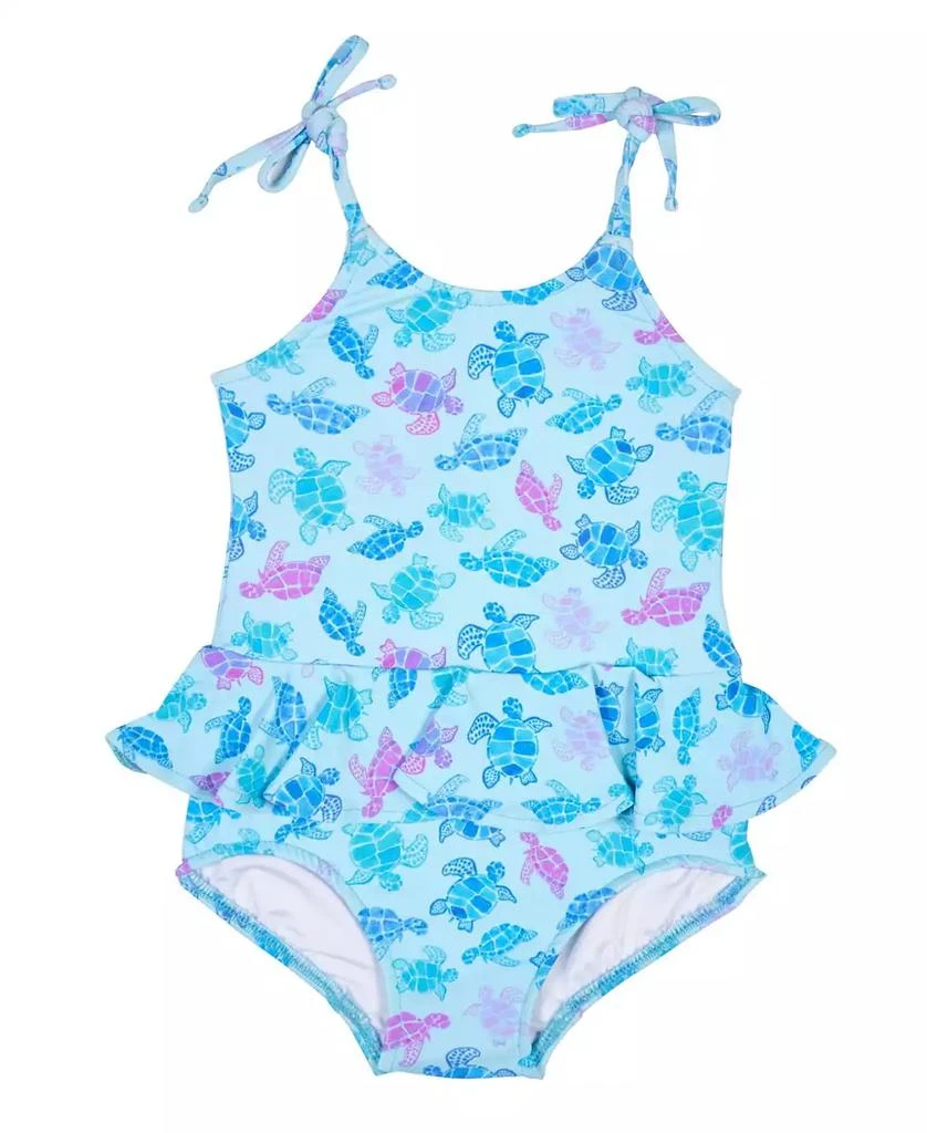 Florence Eiseman Little Girls Turtle Print Skirted Swimsuit