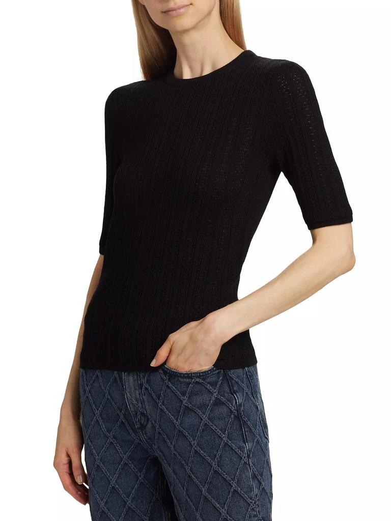 Rag & Bone Tina Wool Short-Sleeve Sweater 4