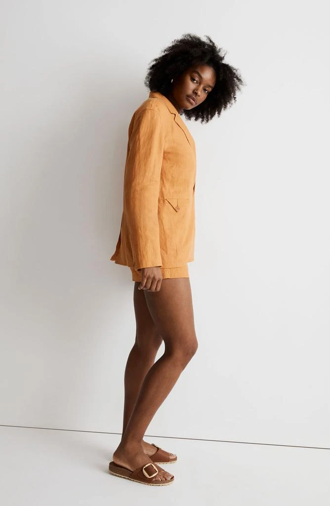 Madewell Double Breasted Crossover Linen Blazer 9