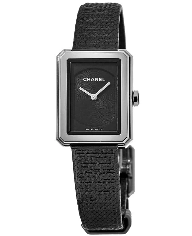 Chanel Chanel Boy-Friend Rectangle Black Dial Steel Women's Watch H5317 1