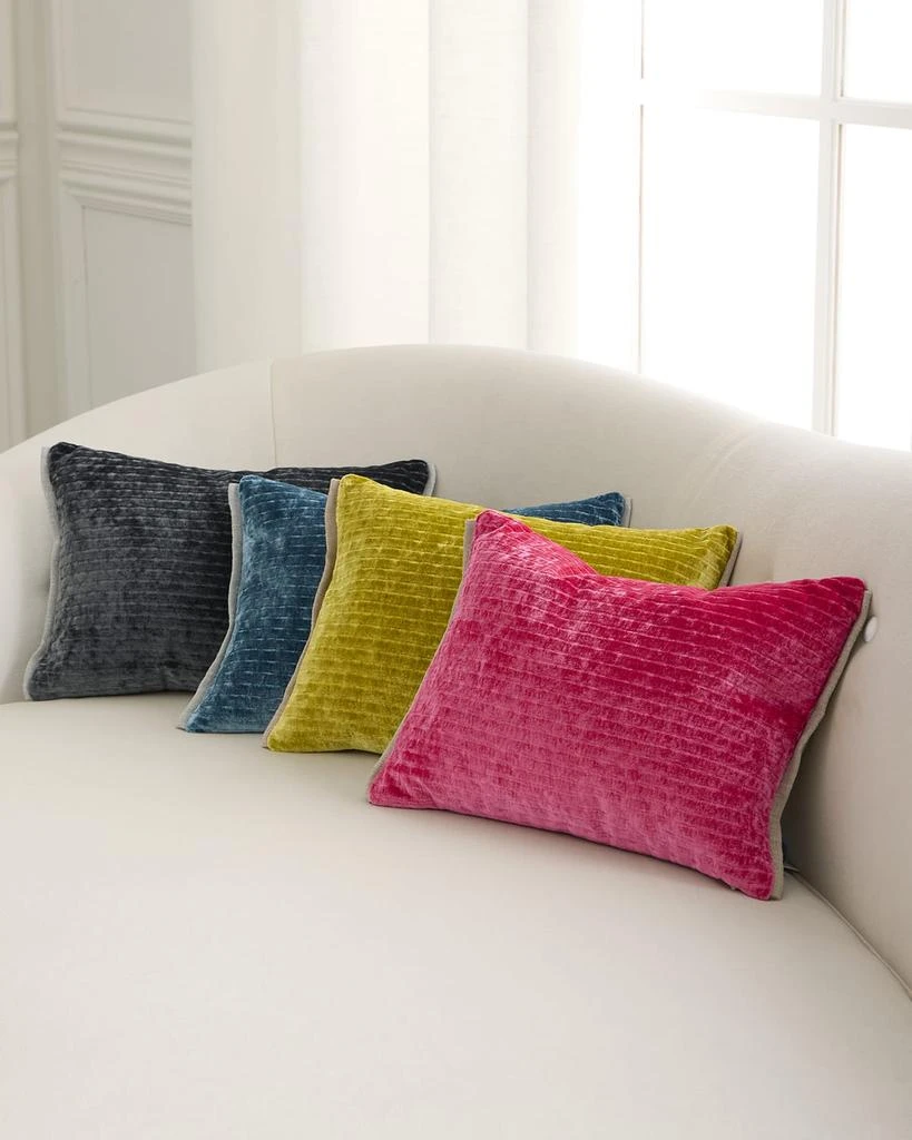 Designers Guild Mazarin Velvet Decorative Pillow, 12" x 16" 3