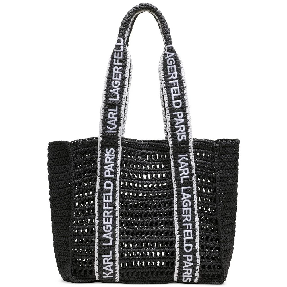 Karl Lagerfeld Paris Antibes Woven Straw Large Tote 5