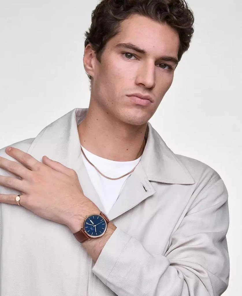 Daniel Wellington Men's Analog Brown Leather Watch, 40mm 6