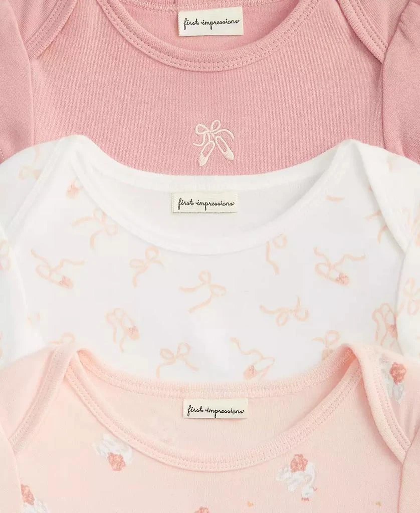 First Impressions Baby Girls Tiny Dancer Bodysuits, 3 Pack, Created for Macy's 2