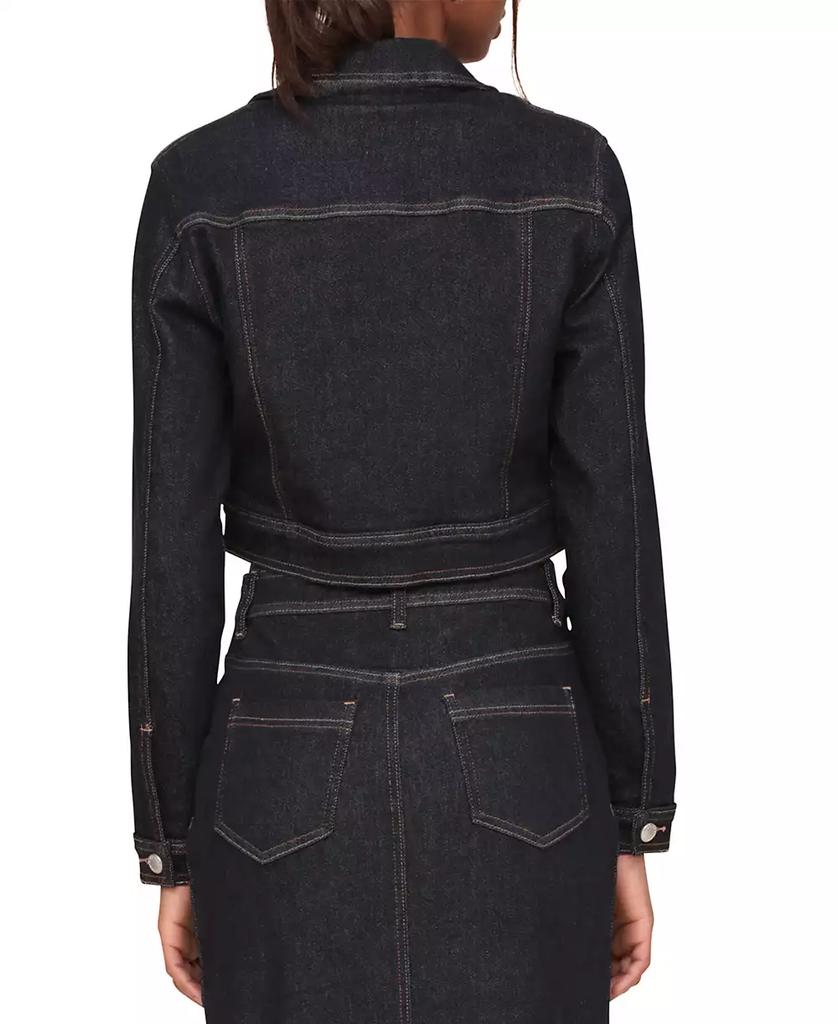 Avec Les Filles Women's Cropped Denim Jacket