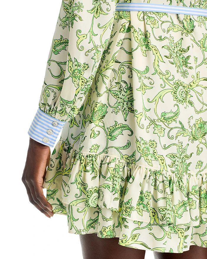 danny long sleeve mini dress green Cosmo Flowers Olive Dress – Cinq à Sept main image 1