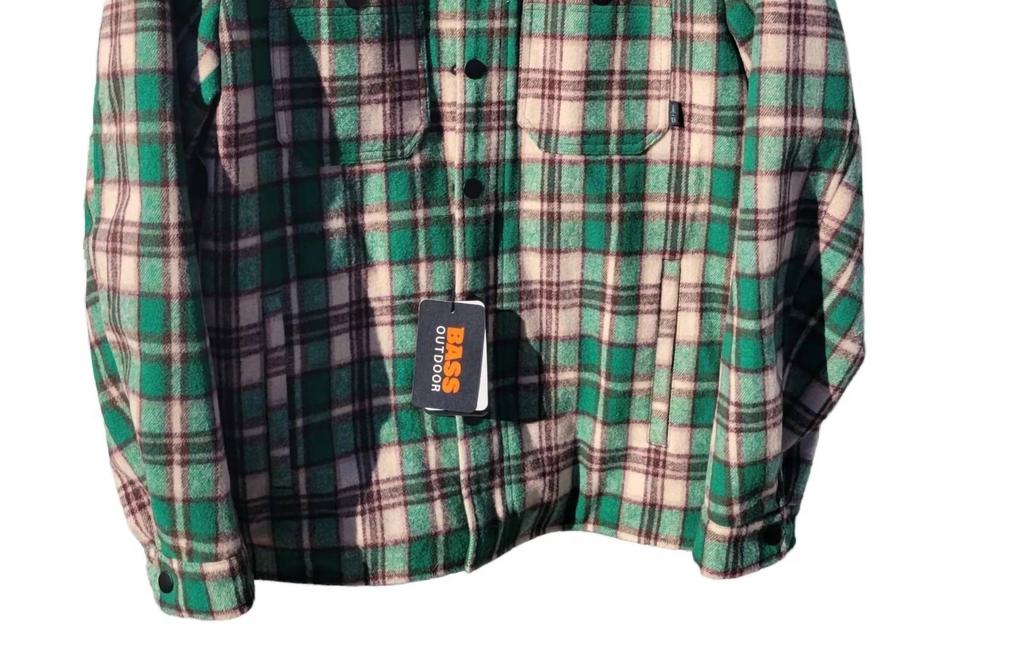 BASS OUTDOOR Men's Insulated Plaid Jacket In Green