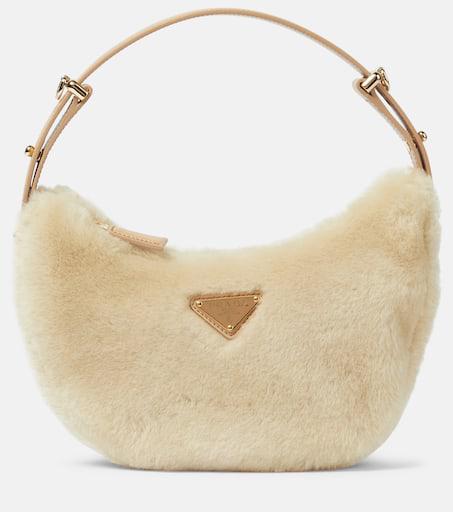 Prada Sand shearling crossbody bag - Crossbody Bags