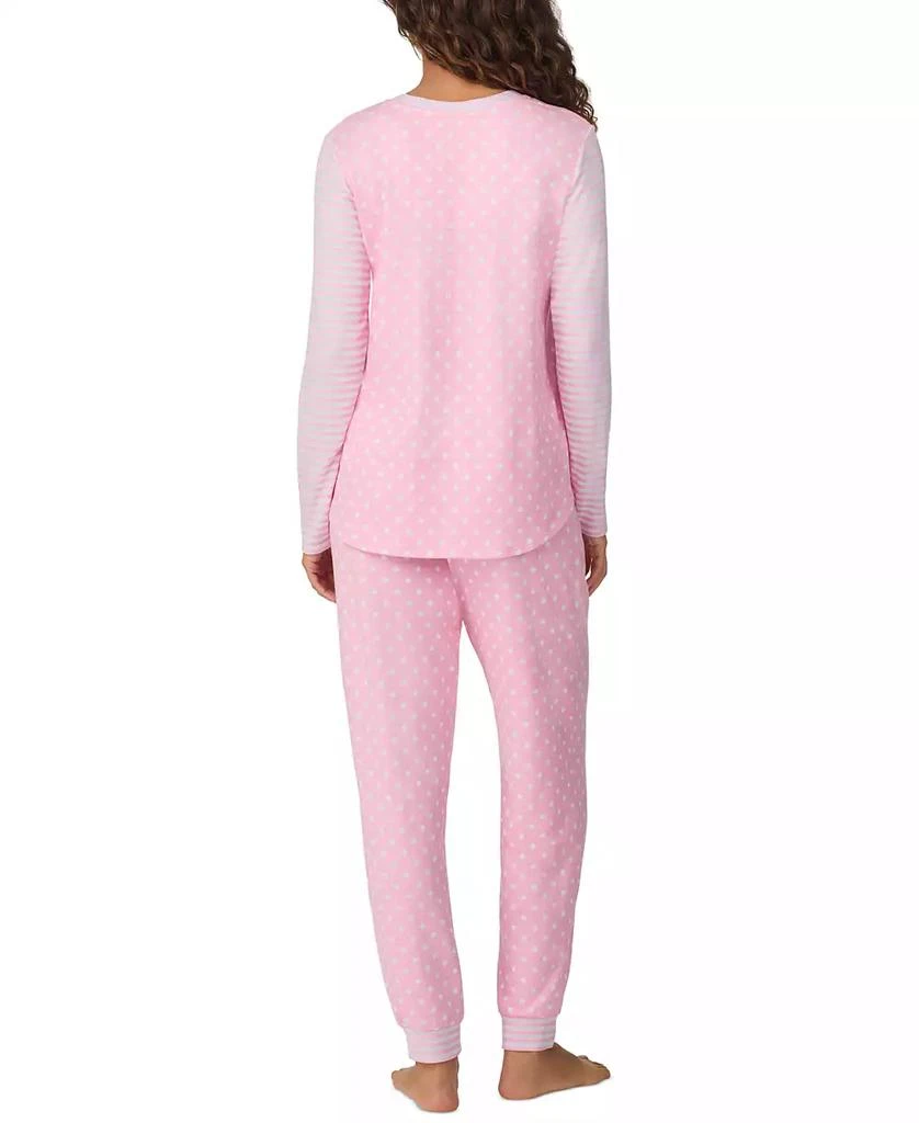 Cuddl Duds Women's Printed Button-Front Jogger Pajama Set 2