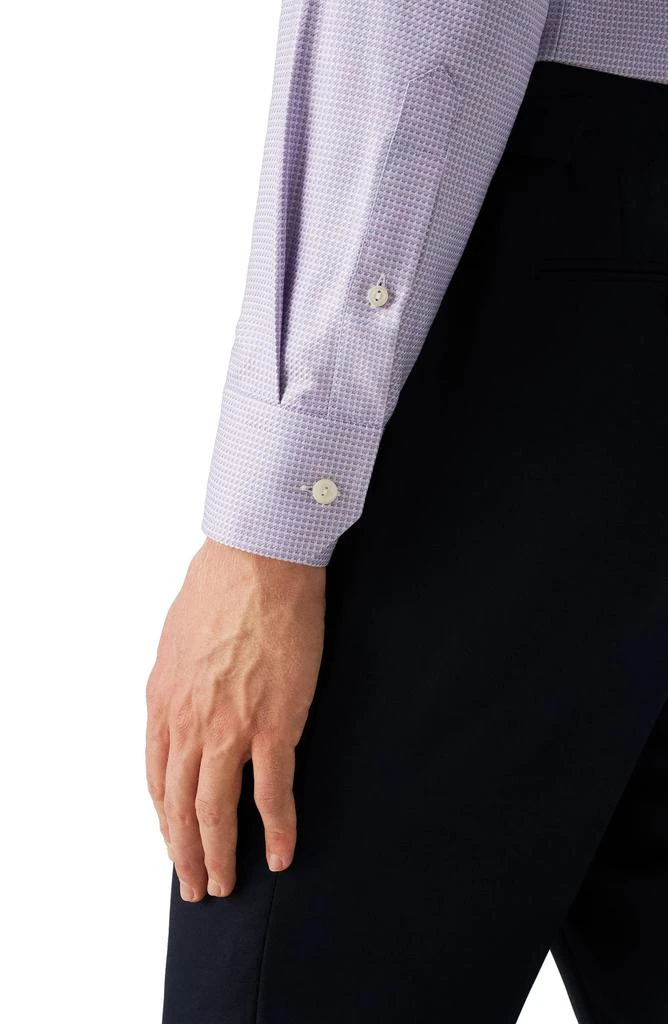 Eton Contemporary Fit Microcheck Organic Cotton Dress Shirt 7