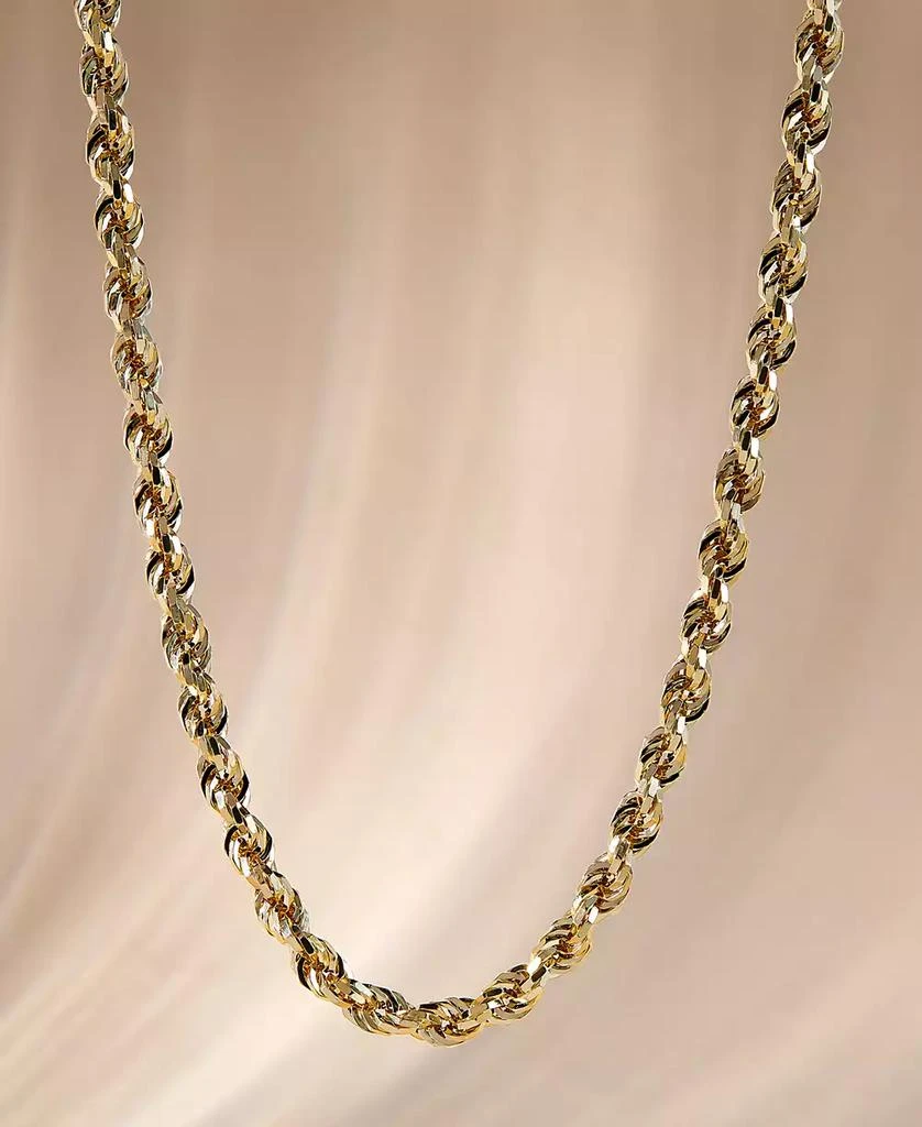 Macy
s Lightweight Rope Chain Necklace (5.5mm) in 10k Yellow Gold, 22" 4