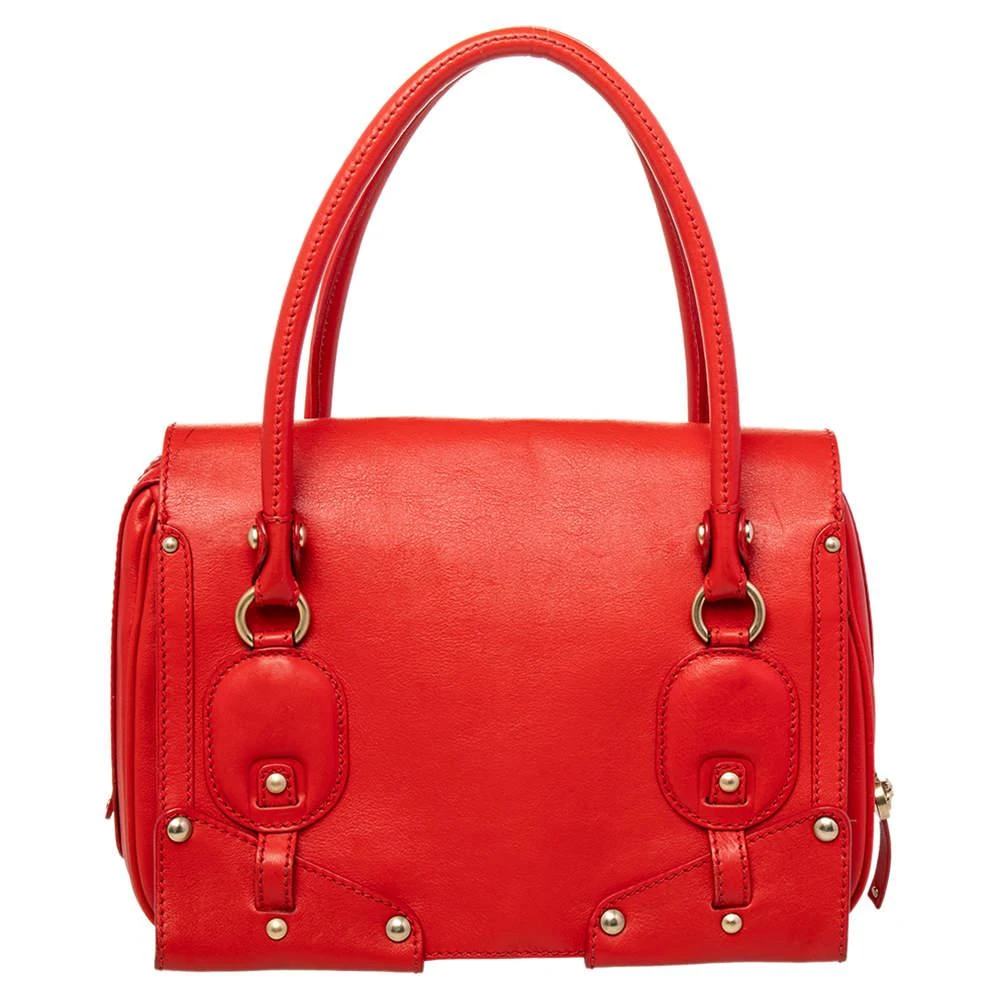 Versace Versace Red Leather Studded Tote 4