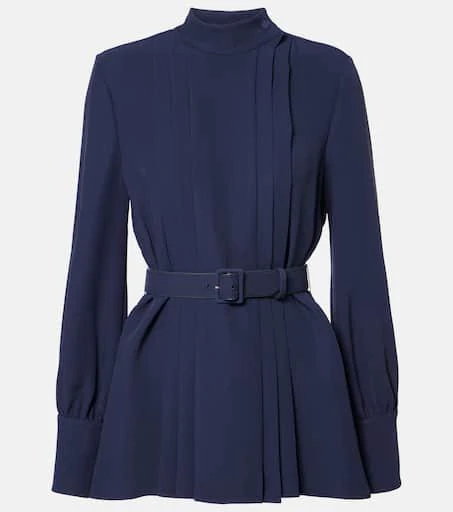 Valentino Cady Couture pleated belted blouse 1