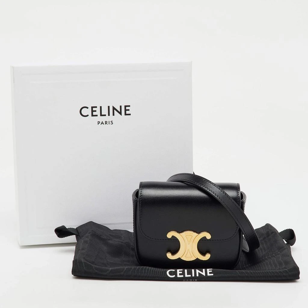 Celine Celine Black Leather Mini Triomphe Shoulder Bag 9