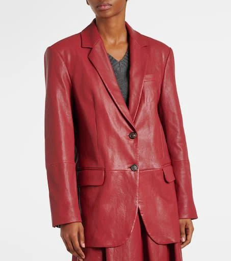 Brunello Cucinelli Leather Blazer 6