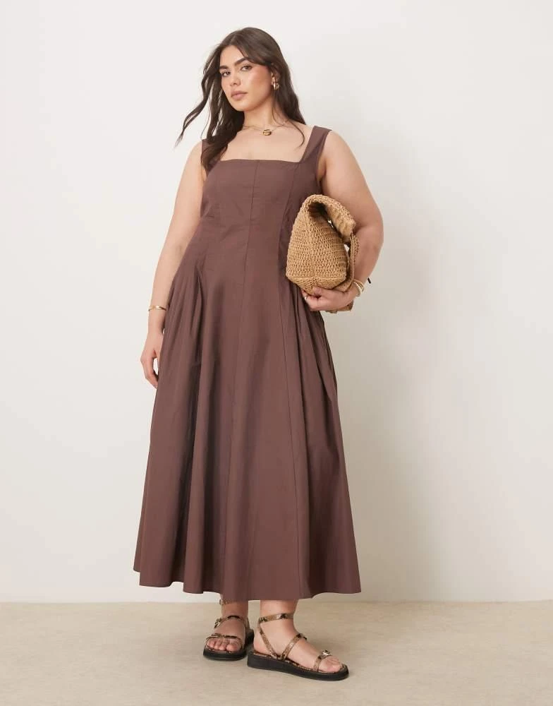 Asos Dresses Asos Curve Us ASOS DESIGN Curve Scoop Neck Pleat