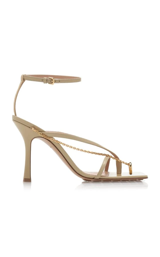 Bottega Veneta Bottega Veneta - Chain-Trimmed Lounge Leather Sandals - Neutral - IT 36 - Moda Operandi 1