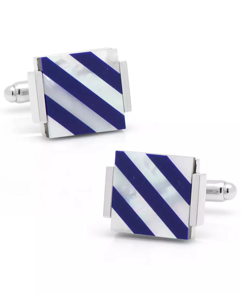 Cufflinks Inc. Floating Mother of Pearl Striped Cufflinks