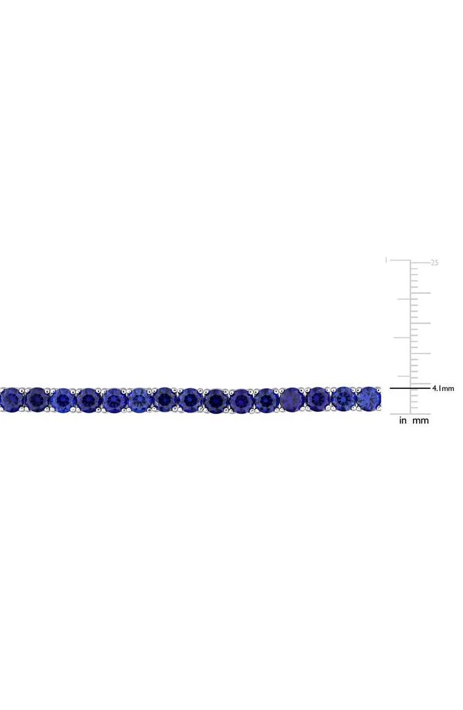DELMAR Lab Created Blue Sapphire Tennis Bracelet 4