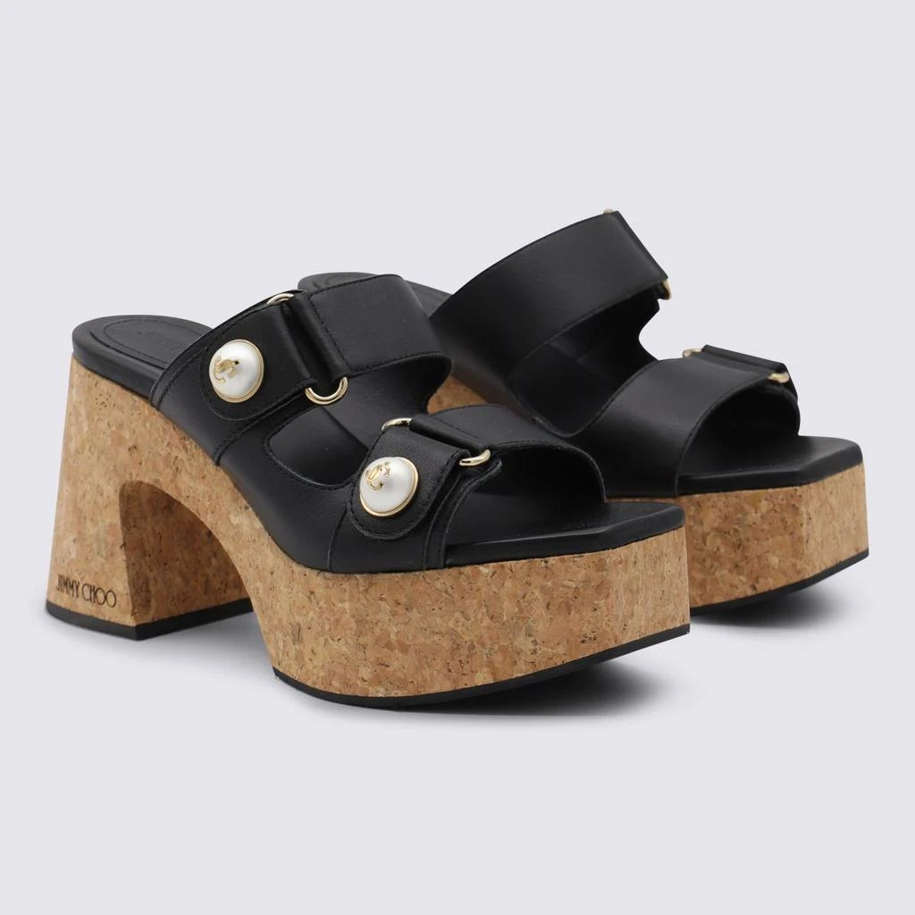 Jimmy Choo Jimmy Choo Black Leather Sandals 2