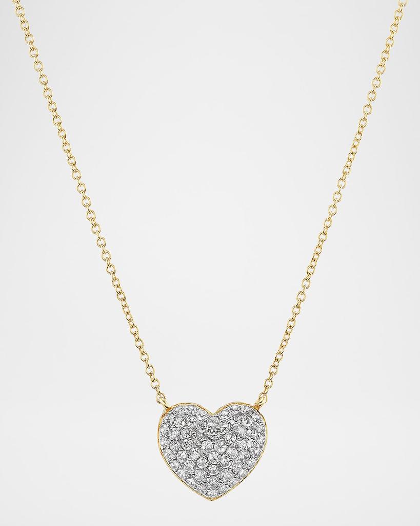 Emily P. Wheeler Lucy 18K Gold and Diamond Heart Necklace, 16"