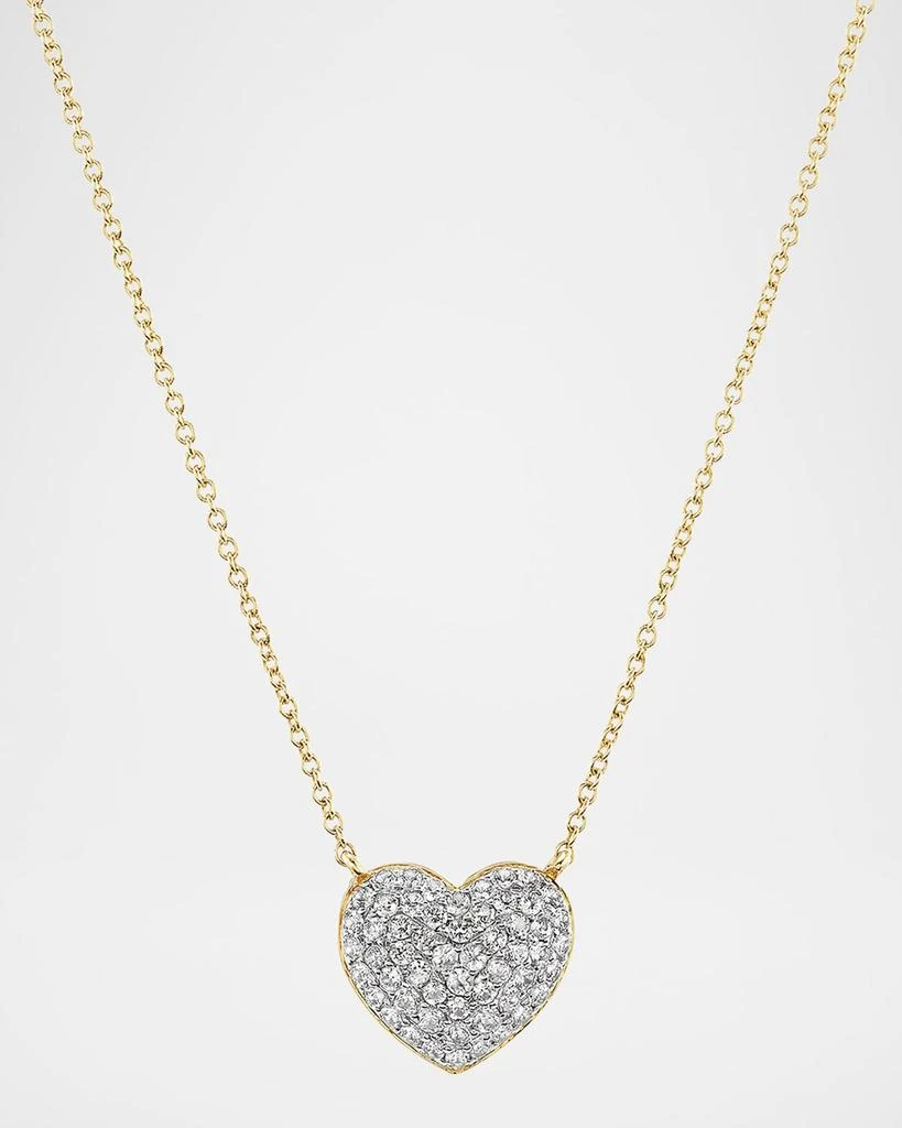 Emily P. Wheeler Lucy 18K Gold and Diamond Heart Necklace, 16" 1