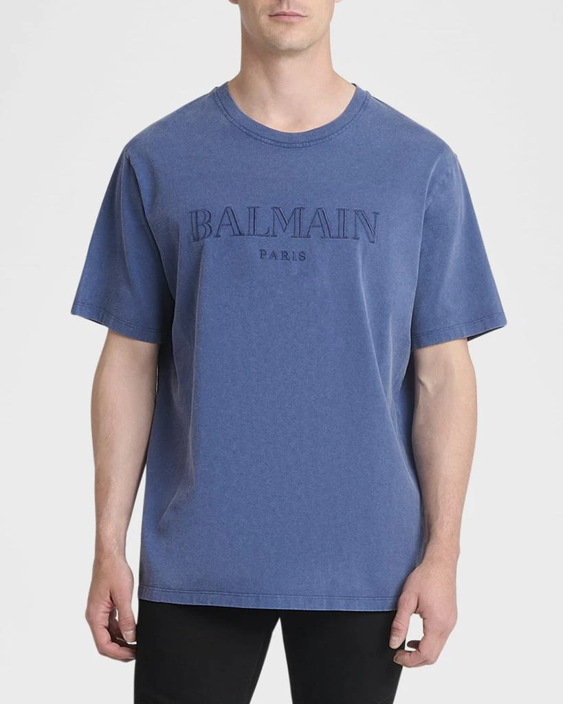 Balmain Men's Tonal Vintage Logo T-Shirt 2