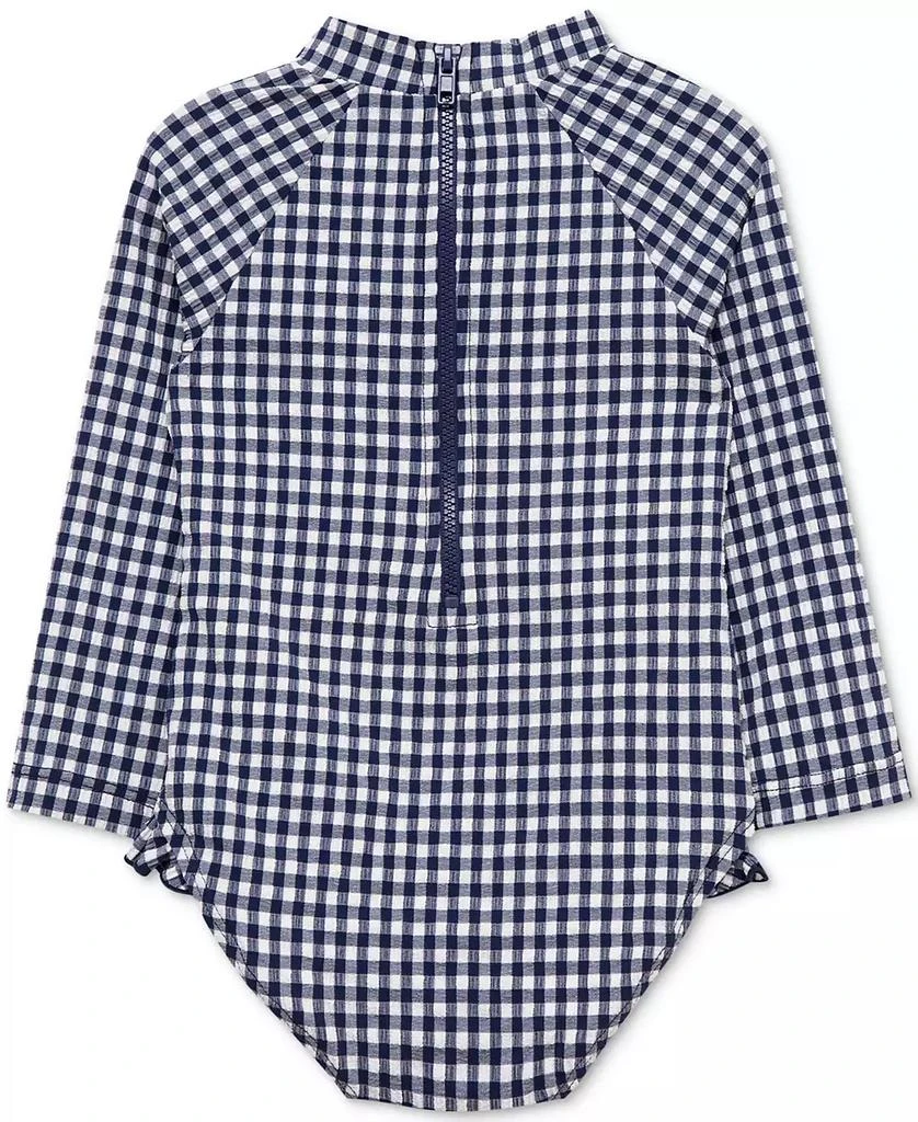 Little Me Baby Girls Gingham One-Piece Rashguard Swimsuit 2