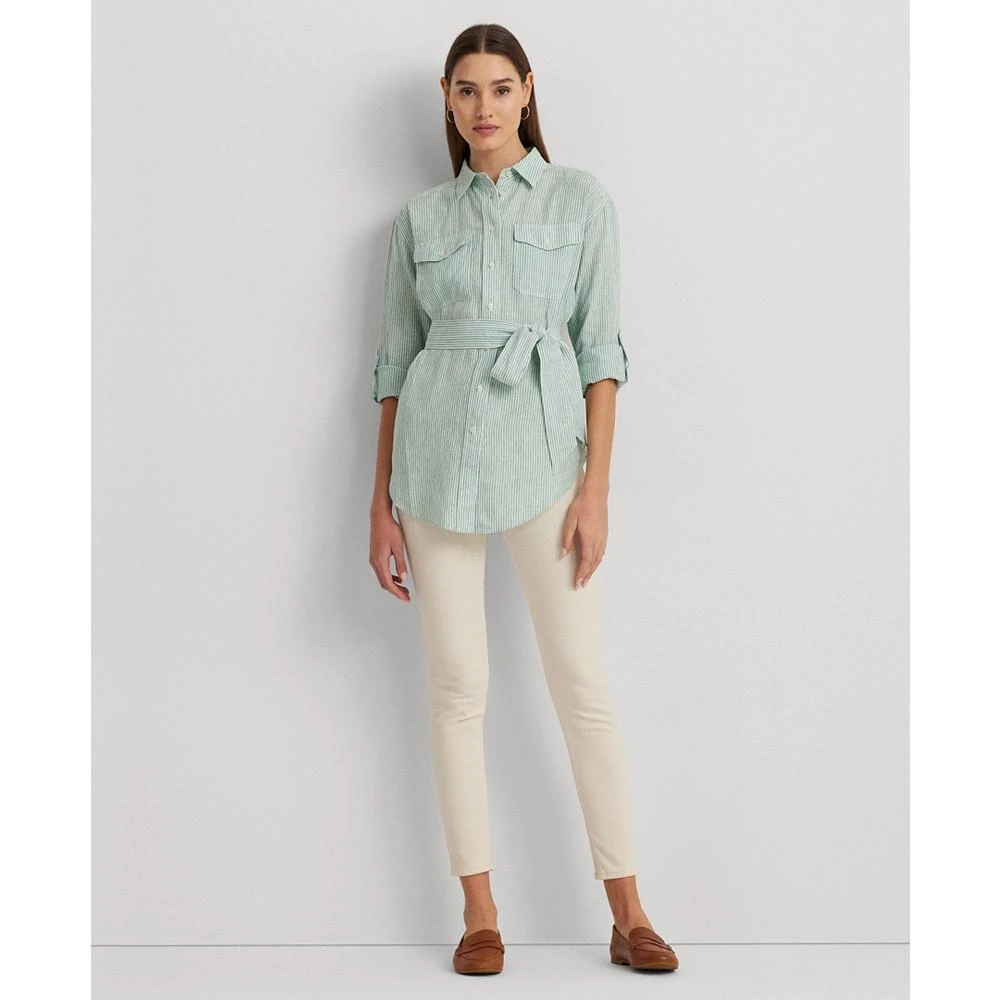 Ralph Lauren Women's Striped Belted Utility Shirt 4