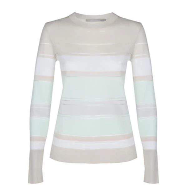 Jason Wu Jason Wu Striped Merino Wool Sweater M 1