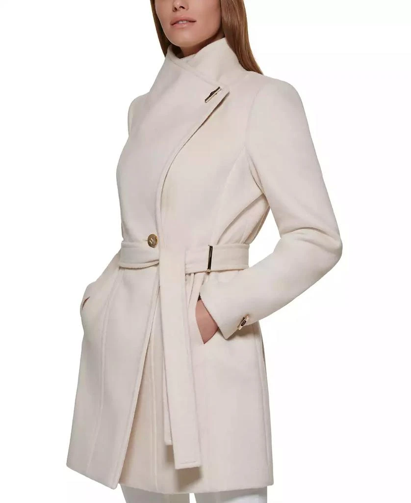 Calvin Klein Womens Asymmetrical Belted Wrap Coat, Created for Macys 3