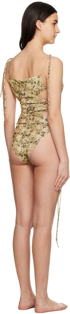 KNWLS SSENSE Exclusive Yellow Ntica One-Piece Swimsuit 3