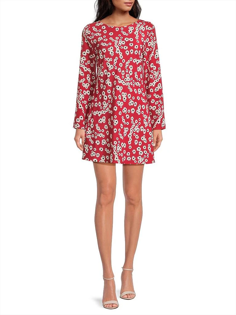 Ciao Lucia Patrice Floral A-Line Long-Sleeve Minidress 2