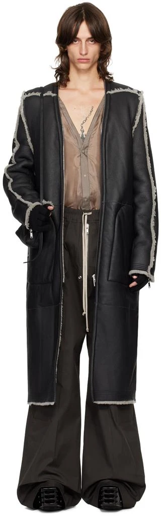 Rick Owens Black & Off-White Porterville Klaus Reversible Shearling Jacket 1