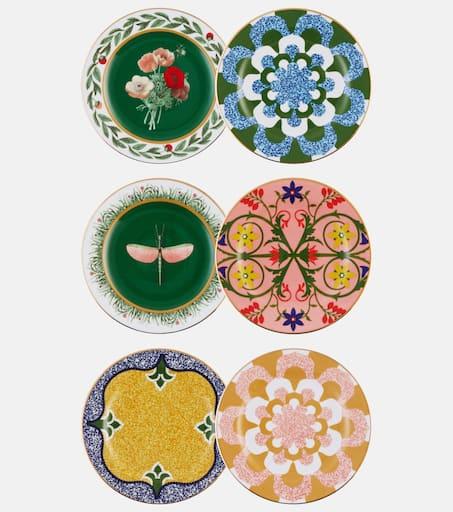 LA DOUBLE J Libellula set of 6 dessert plates