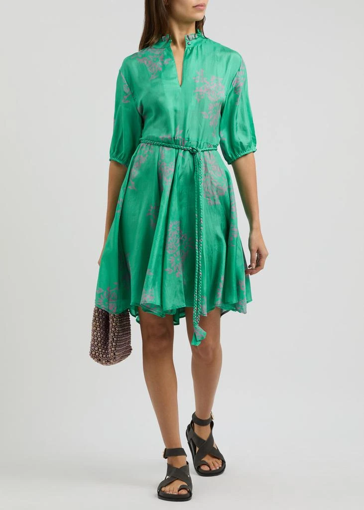 Hannah Artwear Gaia printed silk-satin mini dress 4
