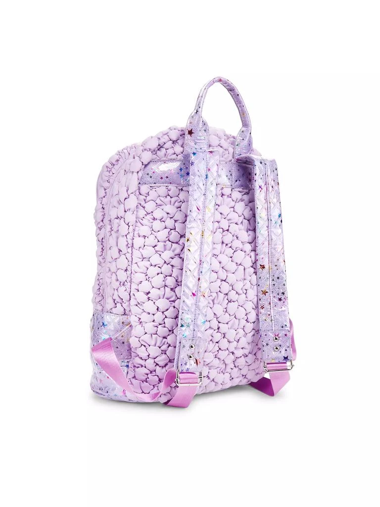 Bari Lynn Girl's Metallic Star Puffy Backpack 2